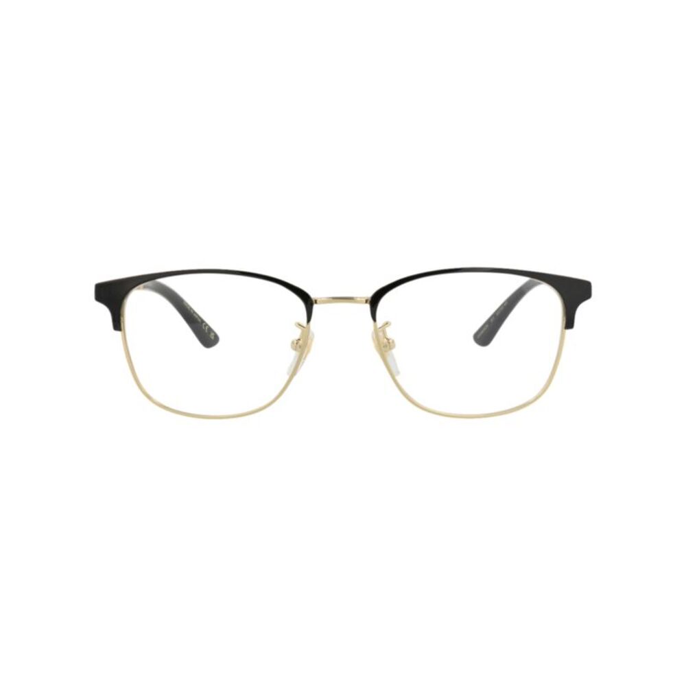 Gucci Square-Frame Metal Optical Frames Black Mens